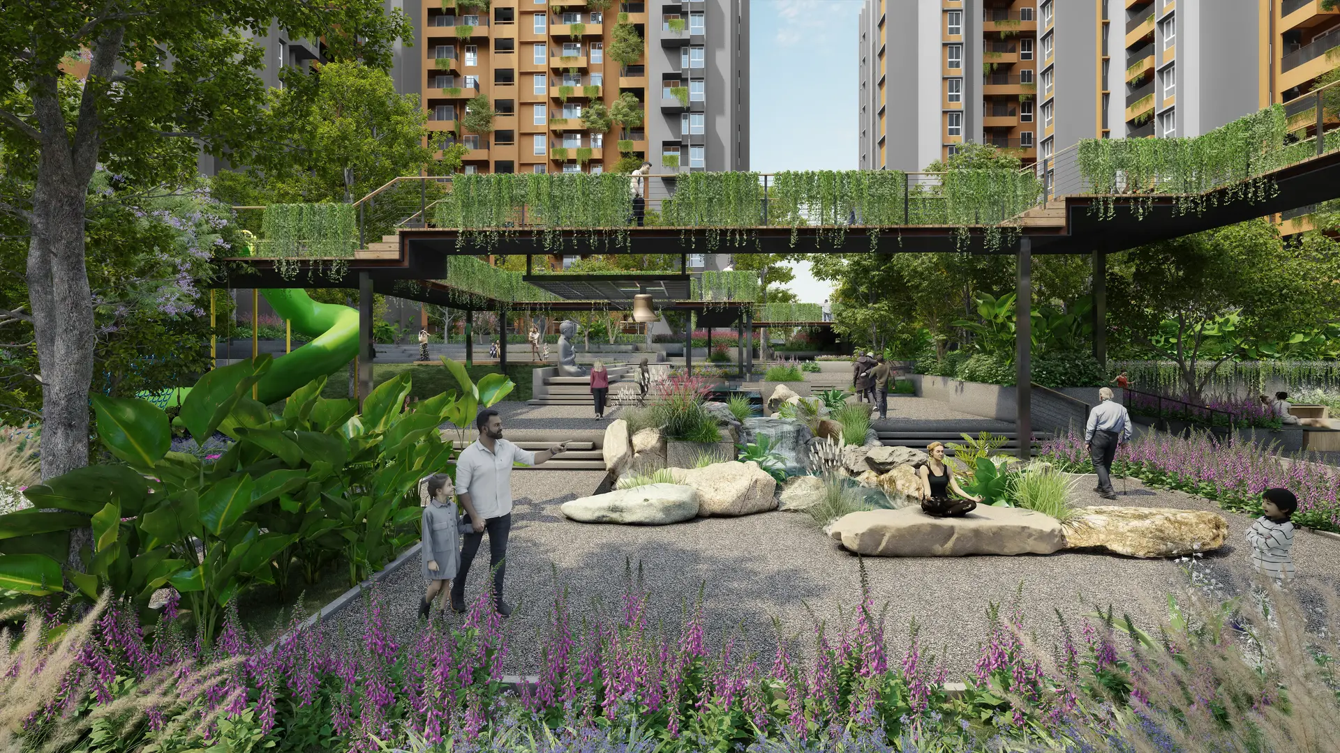 Landscape gardens and walkways